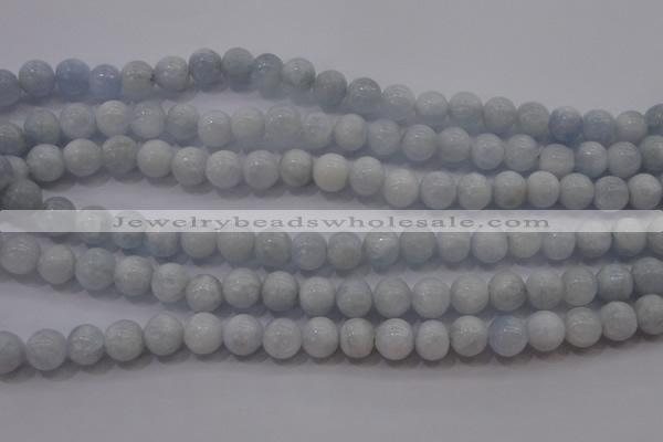 CCA402 15.5 inches 8mm round blue calcite beads wholesale