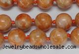 CCA453 15.5 inches 10mm round orange calcite gemstone beads