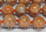 CCA454 15.5 inches 12mm round orange calcite gemstone beads