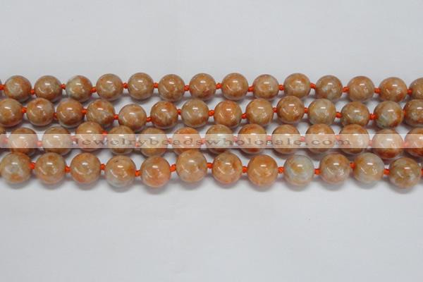 CCA454 15.5 inches 12mm round orange calcite gemstone beads