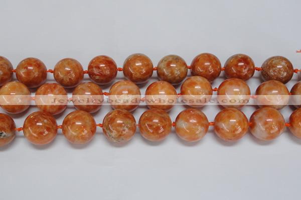 CCA458 15.5 inches 20mm round orange calcite gemstone beads