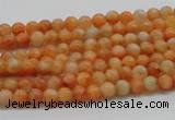 CCA50 15.5 inches 4mm round orange calcite gemstone beads wholesale