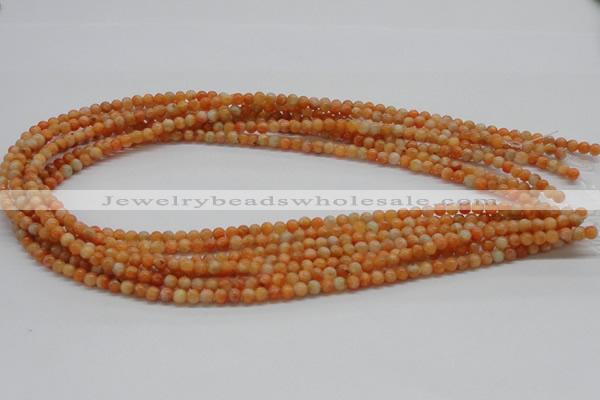 CCA50 15.5 inches 4mm round orange calcite gemstone beads wholesale