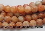 CCA51 15.5 inches 8mm round orange calcite gemstone beads wholesale