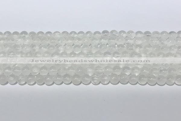 CCA510 15.5 inches 6mm round white calcite gemstone beads