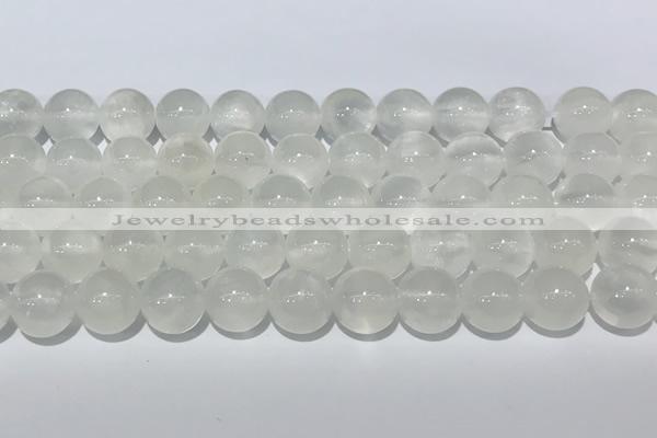 CCA512 15.5 inches 10mm round white calcite gemstone beads