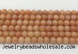 CCA514 15.5 inches 6mm round peach calcite gemstone beads