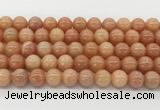 CCA516 15.5 inches 10mm round peach calcite gemstone beads