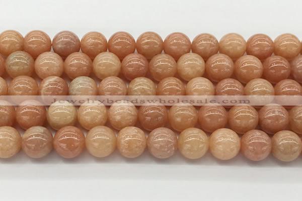 CCA516 15.5 inches 10mm round peach calcite gemstone beads