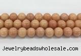 CCA518 15.5 inches 14mm round peach calcite gemstone beads wholesale