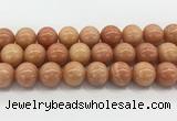 CCA519 15.5 inches 16mm round peach calcite gemstone beads wholesale