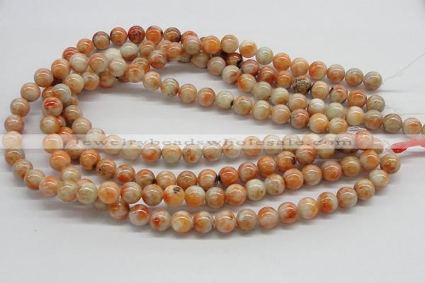 CCA52 15.5 inches 10mm round orange calcite gemstone beads wholesale