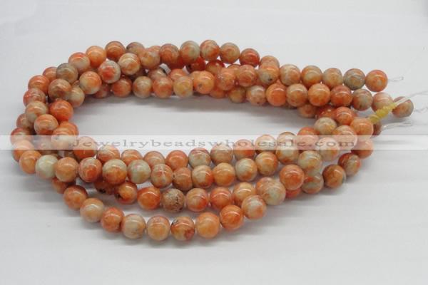 CCA53 15.5 inches 12mm round orange calcite gemstone beads wholesale