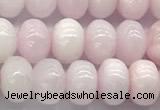 CCA535 15 inches 6*8mm rondelle pink calcite beads