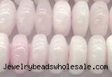 CCA536 15 inches 6*10mm rondelle pink calcite beads