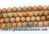 CCA554 15.5 inches 12mm round peach calcite gemstone beads