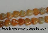 CCA68 15.5 inches 8*8mm triangle orange calcite gemstone beads