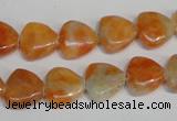 CCA69 15.5 inches 12*12mm triangle orange calcite gemstone beads