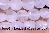 CCB1031 15 inches 4mm faceted coin white moonstone beads