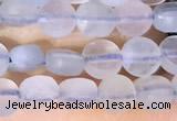 CCB1032 15 inches 4mm faceted coin aquamarine beads