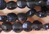 CCB1062 15 inches 4mm faceted coin obsidian beads