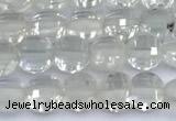 CCB1130 15 inches 4mm faceted coin gemstone beads