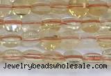 CCB1139 15 inches 4mm faceted coin citrine beads