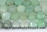 CCB1150 15 inches 4mm faceted coin Australia chrysoprase beads