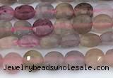 CCB1159 15 inches 4mm faceted coin gemstone beads