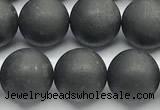 CCB1188 15 inches 10mm round matte shungite gemstone beads