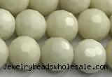 CCB1211 15 inches 8mm faceted round ivory jasper beads