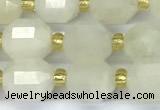 CCB1246 15 inches 7*8mm faceted white moonstone beads