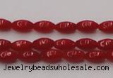 CCB130 15.5 inches 3*6mm rice red coral beads strand wholesale