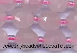 CCB1300 15 inches 7mm - 8mm faceted rose quartz beads