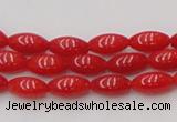 CCB134 15.5 inches 4*8mm rice red coral beads strand wholesale