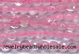 CCB1353 15 inches 2.5mm faceted coin rose quartz beads