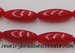 CCB136 15.5 inches 5*12mm rice red coral beads strand wholesale