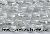 CCB1365 15 inches 4mm faceted coin white crystal beads