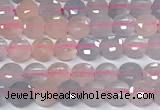 CCB1370 15 inches 4mm faceted coin morganite beads