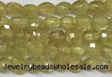 CCB1379 15 inches 4mm faceted coin golden rutilated quartz beads