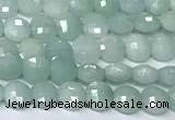 CCB1387 15 inches 4mm faceted coin amazonite beads