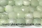 CCB1402 15 inches 6mm faceted coin jade beads