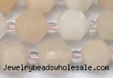 CCB1430 15 inches 7mm - 8mm faceted pink aventurine beads