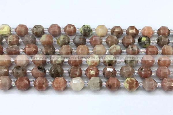 CCB1444 15 inches 7mm - 8mm faceted gemstone beads