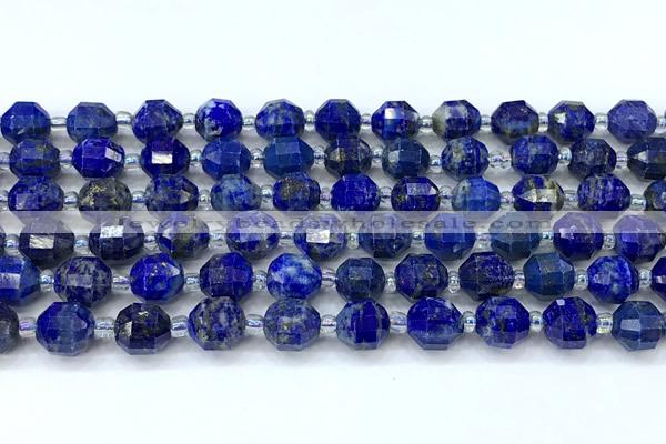 CCB1446 15 inches 7mm - 8mm faceted lapis lazuli beads