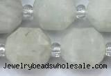 CCB1452 15 inches 9mm - 10mm faceted white moonstone beads