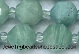 CCB1458 15 inches 9mm - 10mm faceted amazonite beads