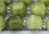 CCB1471 15 inches 9mm - 10mm faceted jade beads