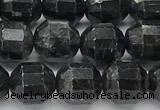 CCB1508 15 inches 7mm - 8mm faceted black labradorite beads