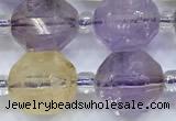 CCB1514 15 inches 9mm - 10mm faceted ametrine beads